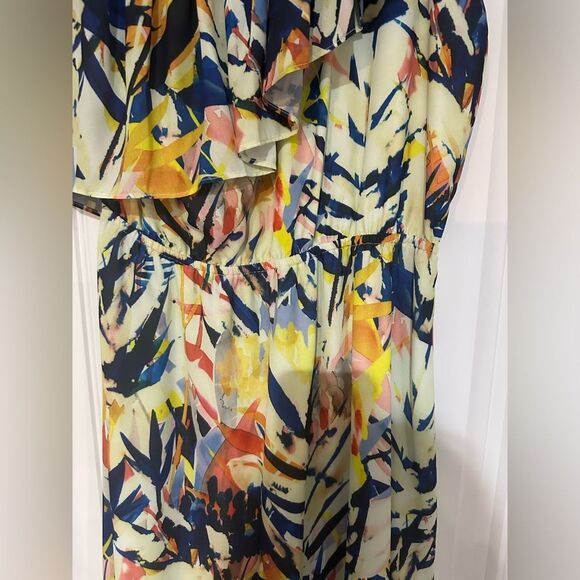 Ruffle one shoulder colorful maxi! - Picture 4 of 4